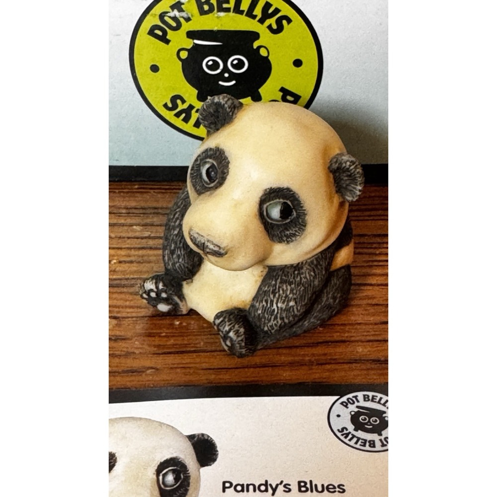 Pot Bellys Pandy Panda Trinket Box Figurine w Box Card Harmony Ball